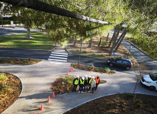 ECURODUC placé entre deux arbres porteurs